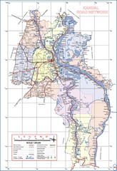 Kandal Province Cambodia Road Map
