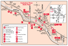 Kankakee River State Park, Illinois Site Map