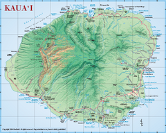 Kauai Relief Map