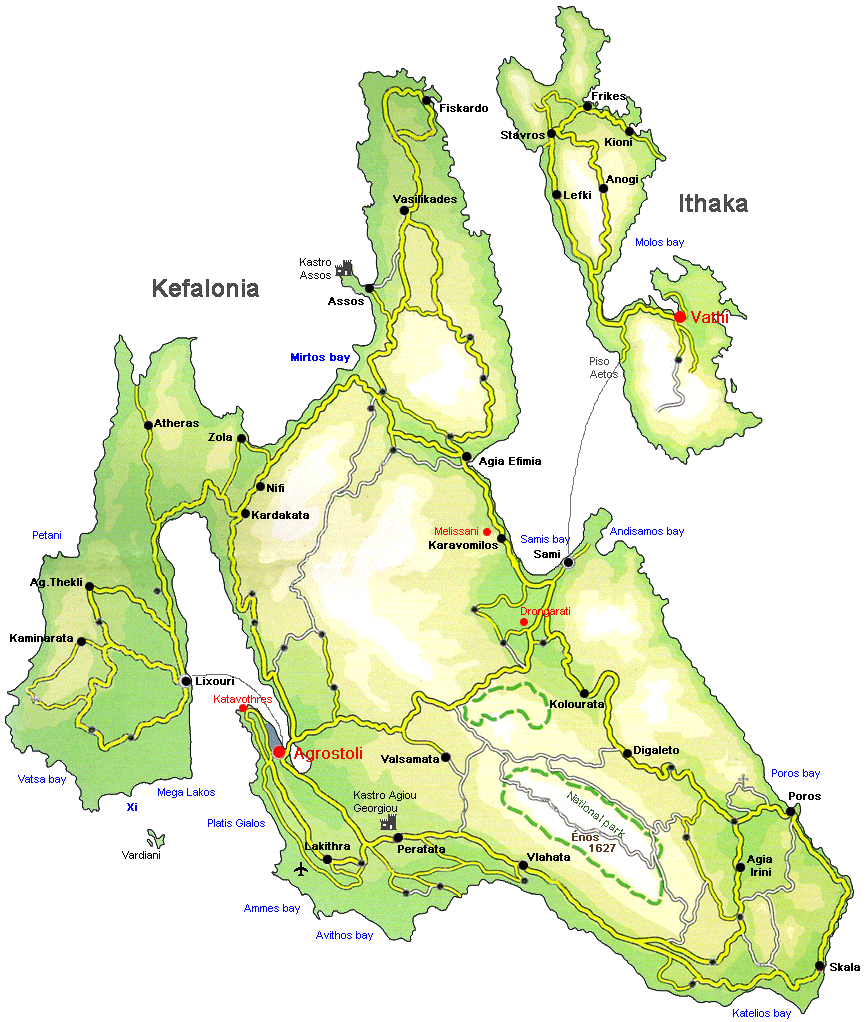 Kefalonia Map