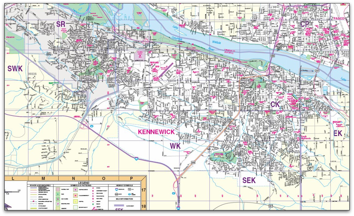 Kennewick, Washington City Map