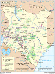 Kenya Topographic Map