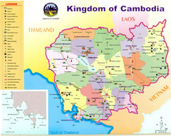 Kingdom of Cambodia - Ministry of Tourism Map