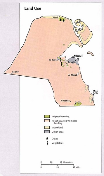 map of kuwait. Map of Kuwait#39;s land use