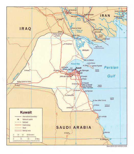 map of kuwait. Overview map of Kuwait