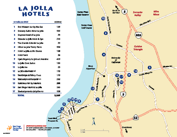La Jolla Tourist Map