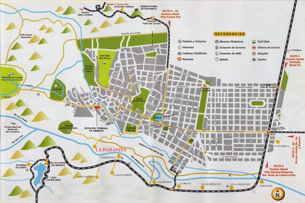 La Paisanita Tourist Map