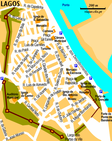 map of portugal cities. Fullsize Lagos City Map