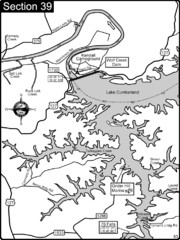 Lake Cumberland-Cumberland River Map
