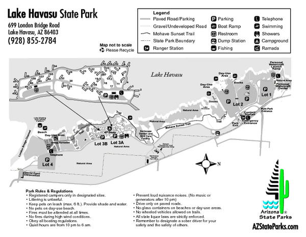 Lake Havasu State Park Map