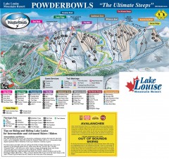 Lake Louise Ski Trail map - Ptarmigan/Paradise/Back Bowls 2005-06