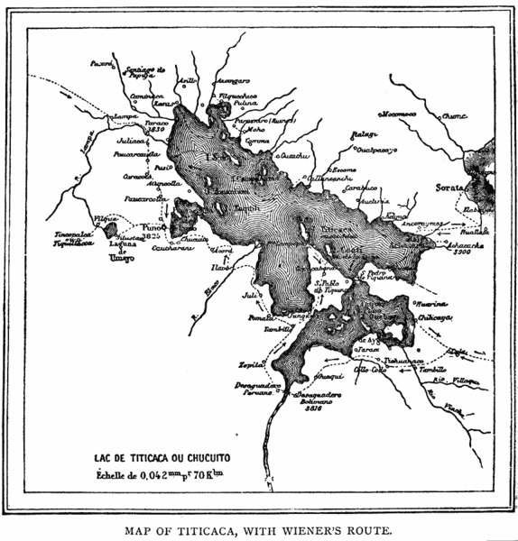 Lake Titicaca 1889 Map