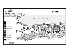 Lake Waramaug State Park campground map