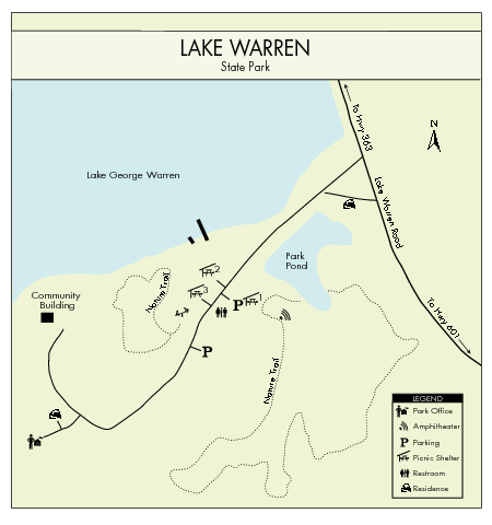 Usa Map Lake