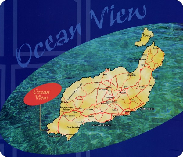Map Of Lanzarote. Island road map of Lanzarote