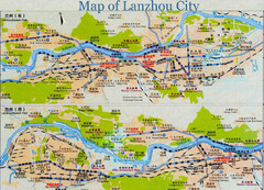 Lanzhou City Tourist Map