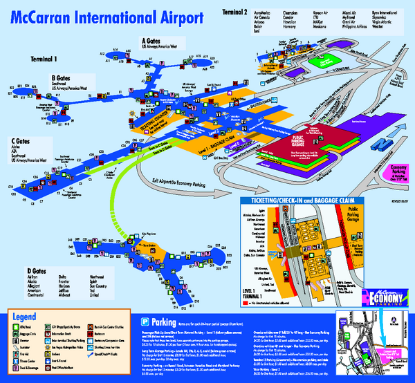 Las Vegas McCarran Airport Terminal Map