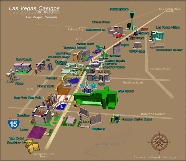 Las Vegas NV Tourist Map - Las Vegas • mappery