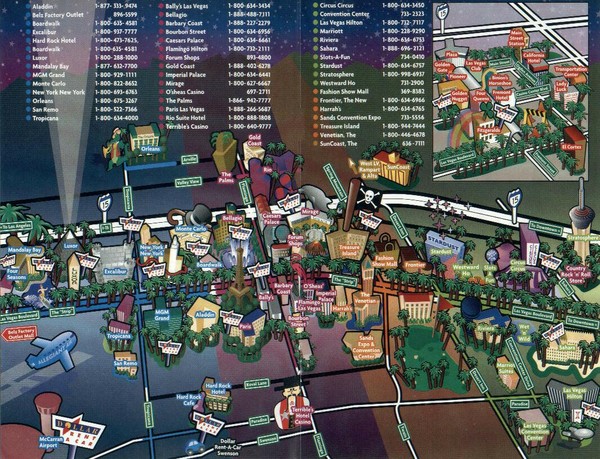las vegas map strip. Fullsize Las Vegas Strip Map
