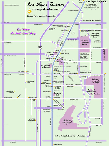 las vegas strip map of hotels. Fullsize Las Vegas Strip Map