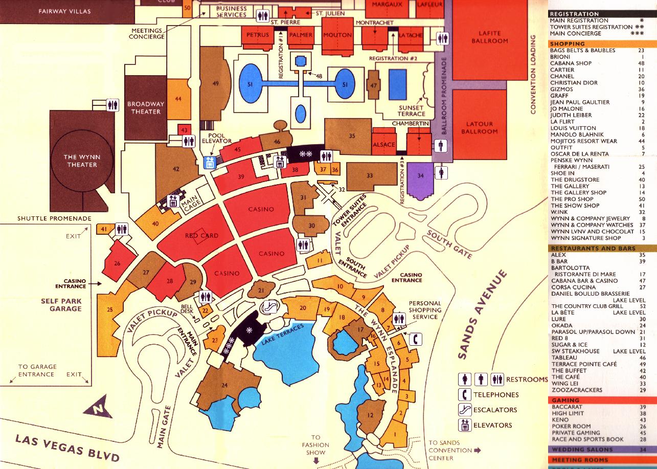 the linq hotel and casino property map