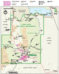 Lava Beds National Monument official park map