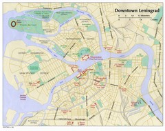 Leningrad City Tourist Map