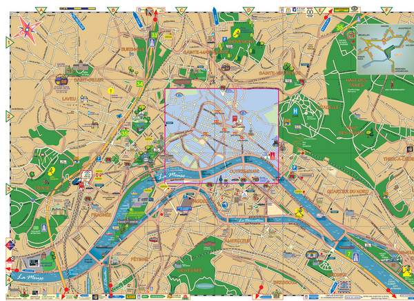 map of belgium cities. Fullsize Liege City Map