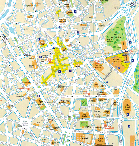 Lille France Map