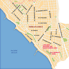 Lima Miraflores area Map