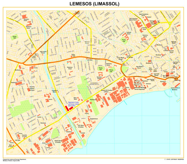 Fullsize Limassol Town Map