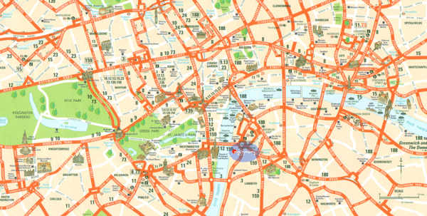 london map of attractions. Fullsize London Tourist Map