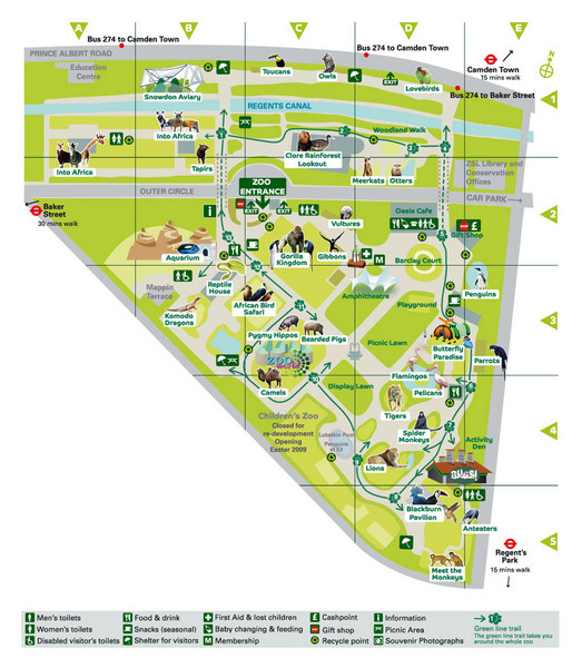 Fullsize London Zoo Map. 51.5352046822906 -0.156705379486084 17 satellite