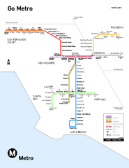 Los Angeles Metro Rail system map