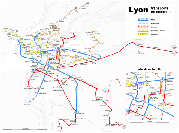 Lyon Metro Map