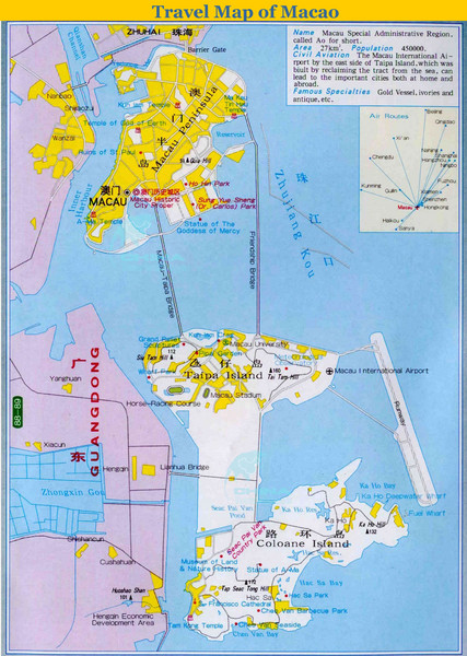 Macao Tourist Map