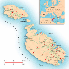 Malta Map Islands