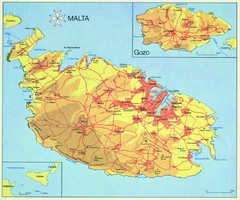 Libya Malta Map