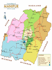 Manipur India Tourist Map