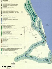 Map of Chicago River with Emphasis on...