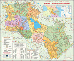 Map of the Republic of Armenia and the Nagorno...