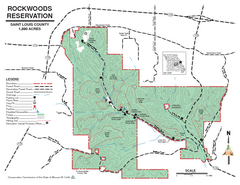 Map of Rockwoods Reservation, MO