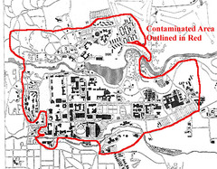 Map of Water contamination at Cornell University...