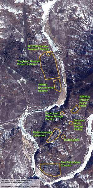 Map of Yongbyon Nuclear Complex