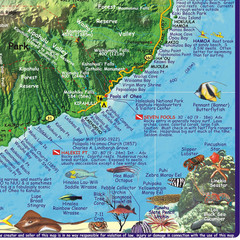 Maui, Hawaii Diving Map