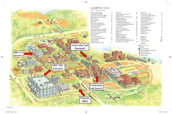 Campus map. Created 9/26/2007. From physics.mcmaster.ca