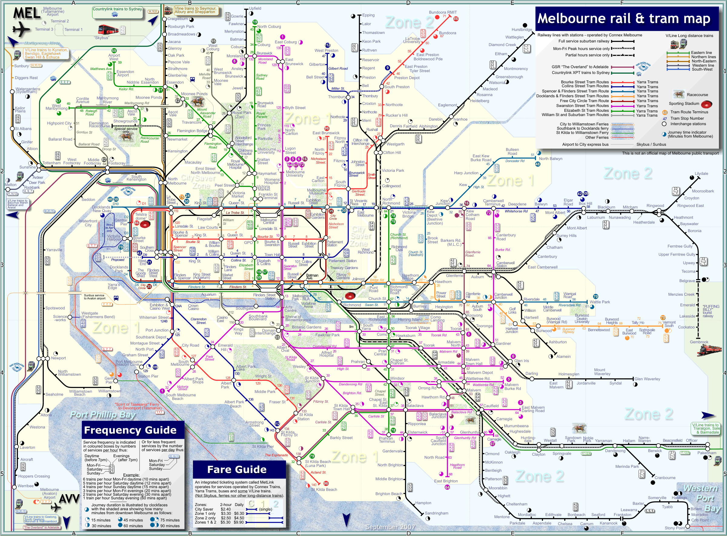 Melbourne Australia Public Transportation Map Melbourne Australia
