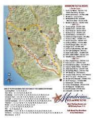 Mendocino Beer and Wine Tasting Map