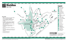 Meridian, Texas State Park Facility and Trail Map