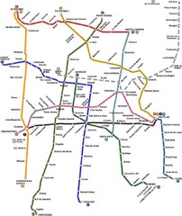 Mexico City, Mexico Bus System Map